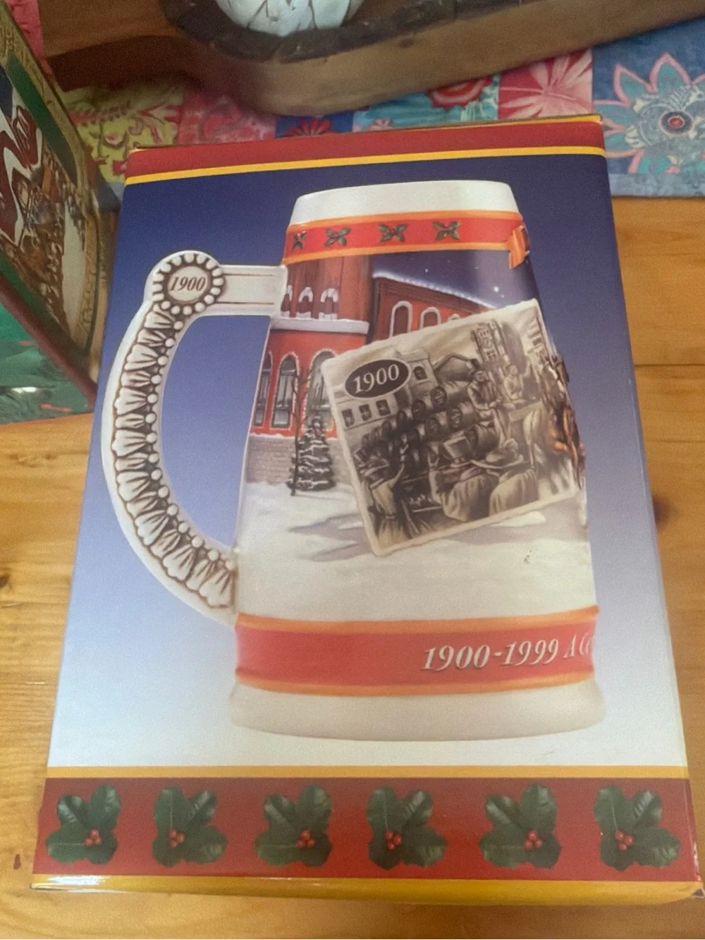 1999 Budweiser Holiday Stein 20th Anniversary - Horses Design